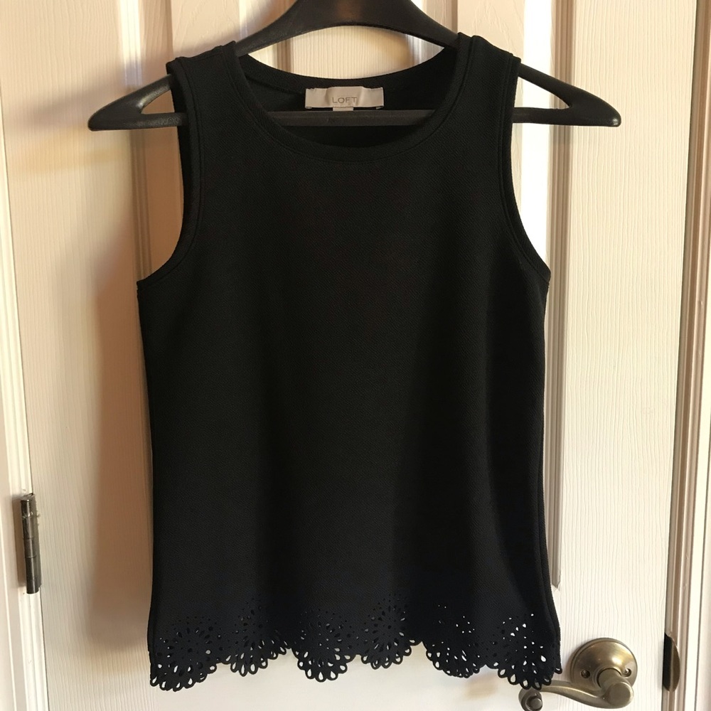 Loft XXSP sleeveless black top
